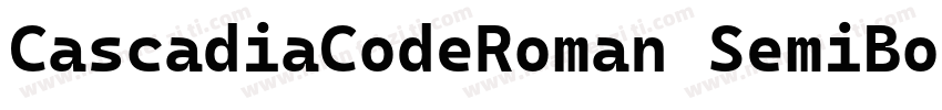 CascadiaCodeRoman SemiBold 半粗体字体转换